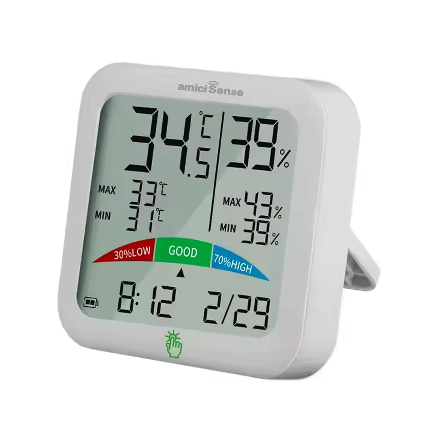 Digital Hygrometer Thermometer | LCD Indoor Temp & Humidity Monitor ...