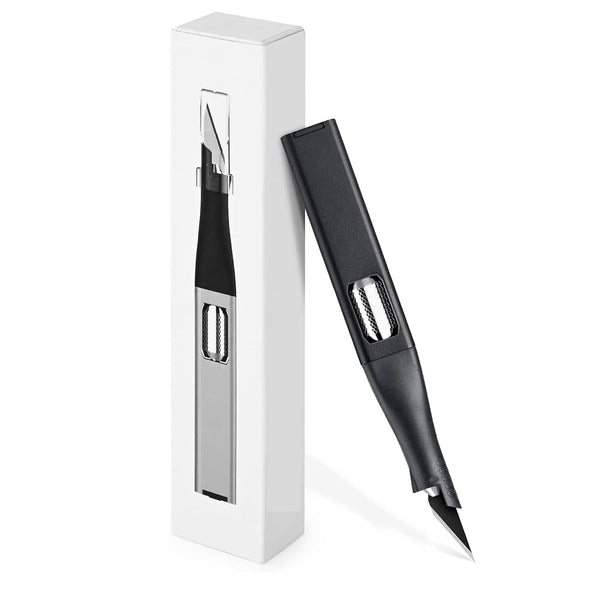 Precision Hobby Knife Set with High Carbon Steel Blades for Paper, Leather, Crafts, DIY