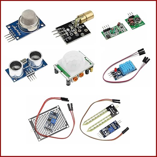 16-in-1 IoT Sensor Kit for Raspberry Pi & Arduino – DIY STEM Starter Kit with Temperature, Motion, Gas