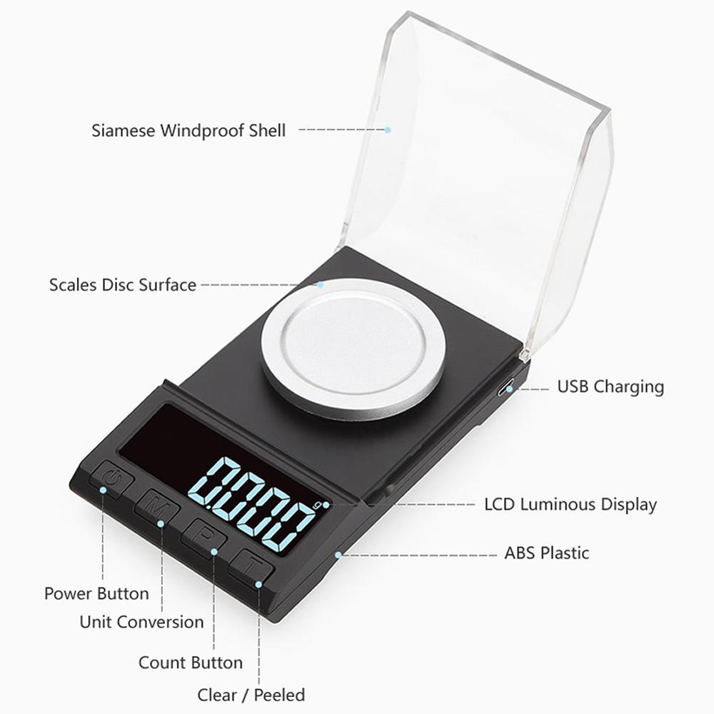High Precision Pocket Weighing Scale 50g - New Type with AAA Battery