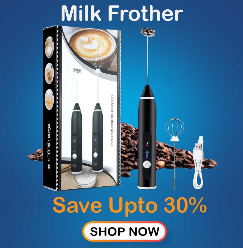 "Milk Frother - Device for frothing milk for coffee and beverages.