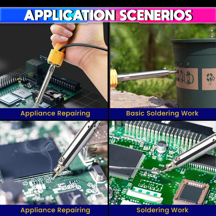 2-in-1 Electric Desoldering Pen Built-in Heating & Suction, One-Hand Operation for Circuit Board Repair