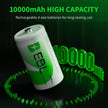 EBL D Cell Batteries 10,000mAh Ultra Pro Ni-MH Rechargeable D Batteries, Pack of 2 amiciKart c0tmiz-hs.myshopify.com
