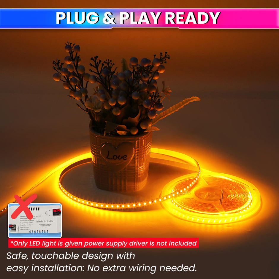 5M LED Strip Light 120LEDs/m | 6 Colours | BIS Approved | amiciKart