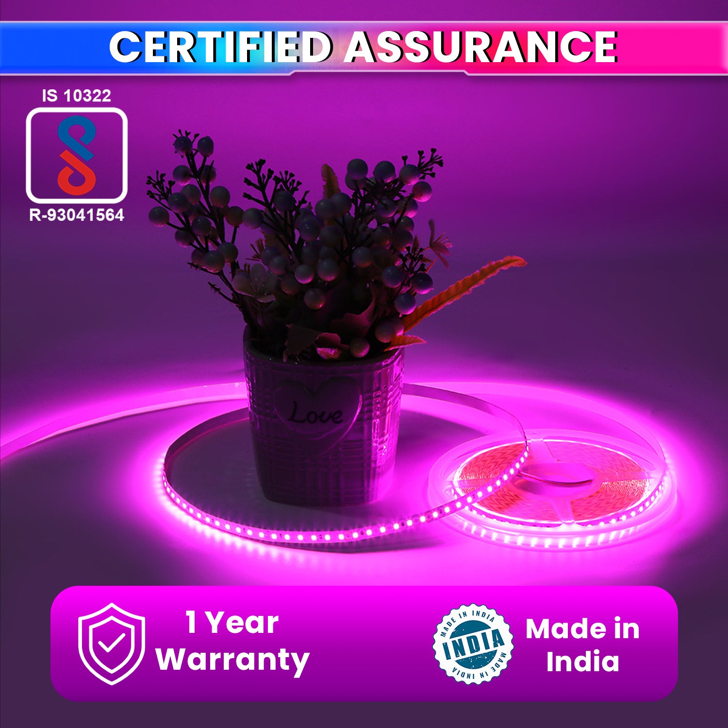 5M LED Strip Light Flexible Decor String Lighting For festivals Or Home Decoration with 12V Adapter (120 LEDs/m) amiciKart c0tmiz-hs.myshopify.com