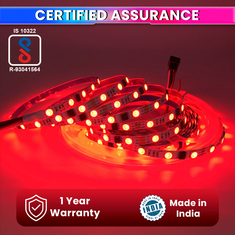 5M LED Strip Light Flexible Decor String Lighting For festivals Or Home Decoration with 12V Adapter (120 LEDs/m) amiciKart c0tmiz-hs.myshopify.com