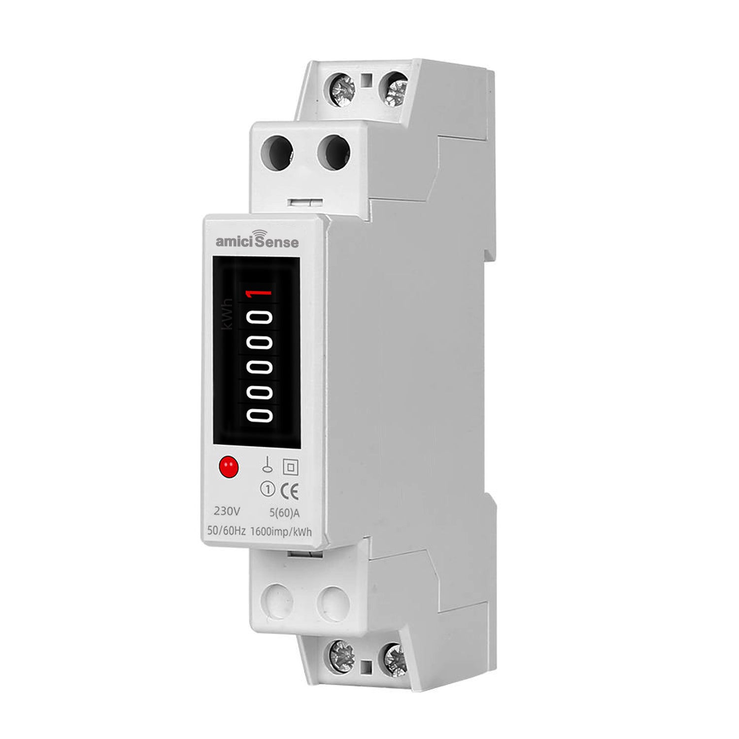 18mm Analog Energy Meter Single Phase 1P 2 Wire 230V 60A | kWh Power Consumption with Mechanical Display
