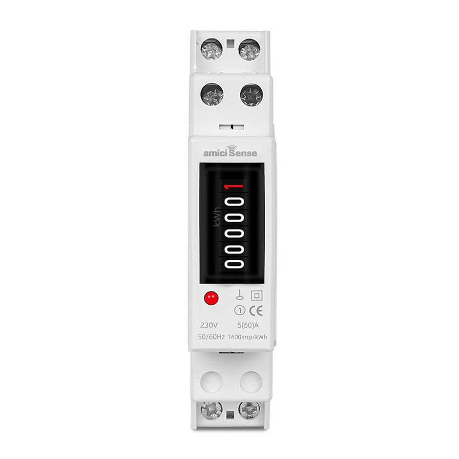18mm Analog Energy Meter Single Phase 1P 2 Wire 230V 60A | kWh Power Consumption with Mechanical Display