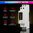 18mm Analog Energy Meter Single Phase 1P 2 Wire 230V 60A | kWh Power Consumption with Mechanical Display