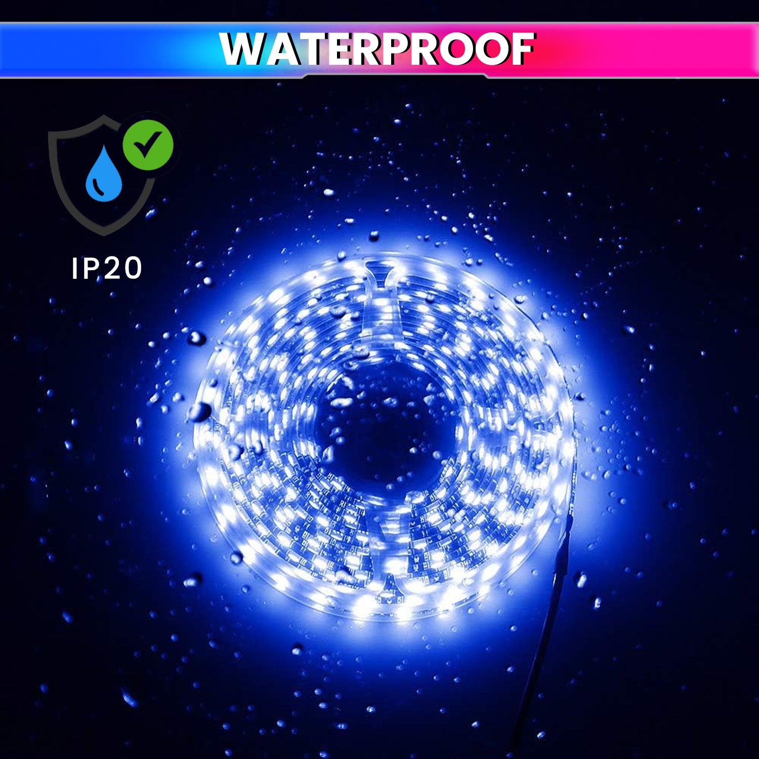 5M LED Strip Light Flexible Decor String Lighting for Festivals or DIY Home Decoration with 12V 5A Power Adapter (240 LEDs/m) amiciKart