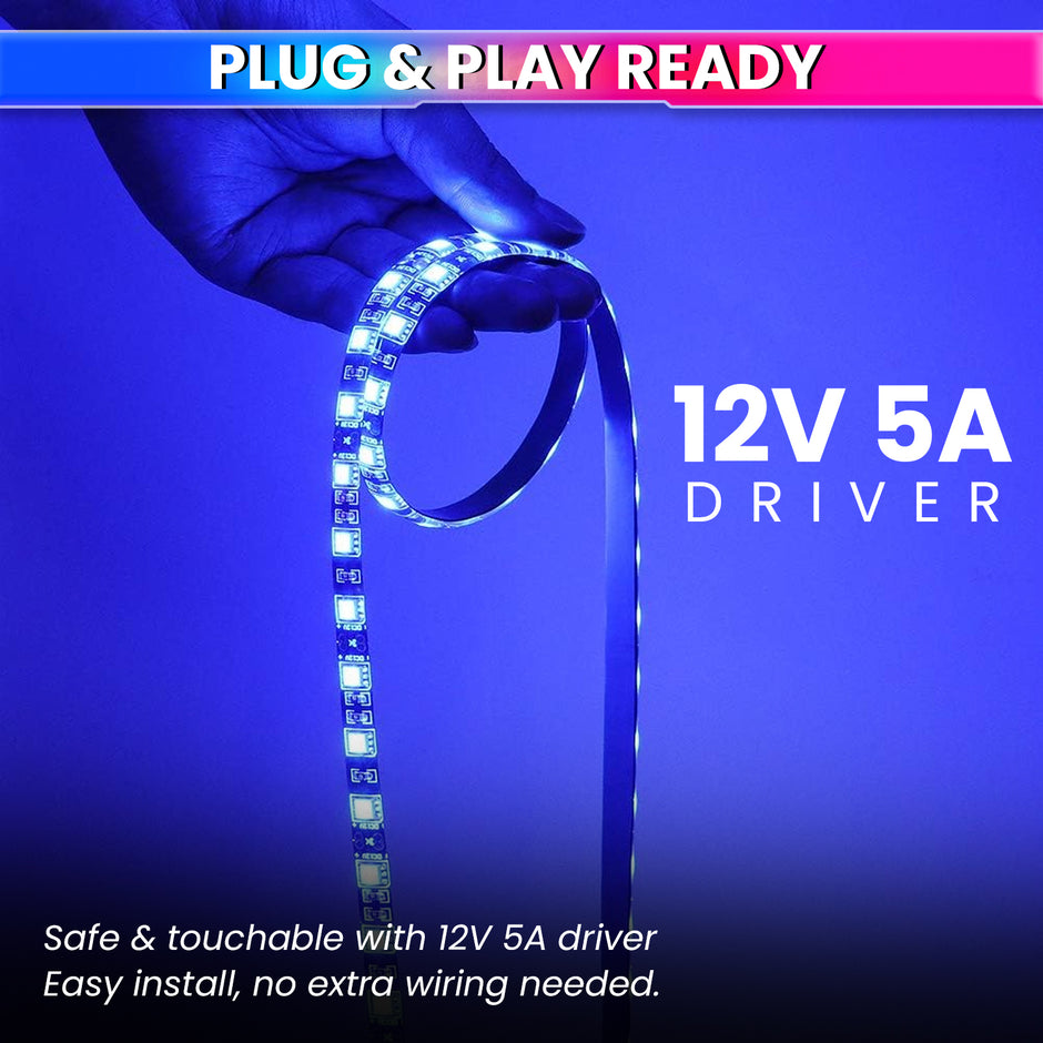 5M LED Strip Light Colourful, Flexible & Bright Decorative Lights Design for Diwali or DIY Home Decoration With 240 LEDs/m