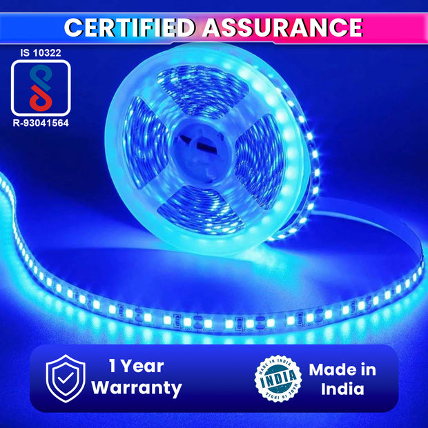 5M LED Strip Light Flexible Decor String Lighting for Festivals or DIY Home Decoration with 12V 5A Power Adapter (240 LEDs/m) amiciKart