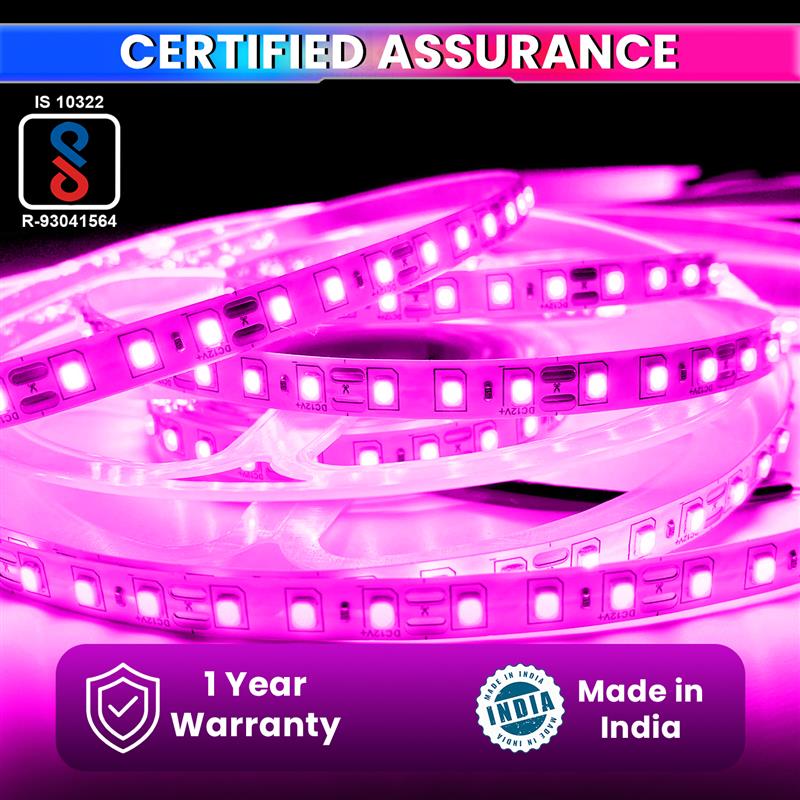 5M LED Strip Light Flexible Decor String Lighting for Festivals or DIY Home Decoration with 12V 5A Power Adapter (240 LEDs/m) amiciKart