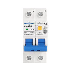 amiciSmart 80A RCBO, front view
