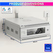 2U CCTV Wall Mount Rack Cabinet with Power Sockets & Acrylic Door