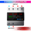 Intelligent 3 Phase to 1 Phase Auto Changeover Switch with Voltage & Overload Protection with Real-Time Display (230VAC)