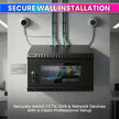 3U CCTV Wall Mount Rack Cabinet with Power Sockets & Acrylic Door