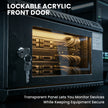 3U CCTV Wall Mount Rack Cabinet with Power Sockets & Acrylic Door