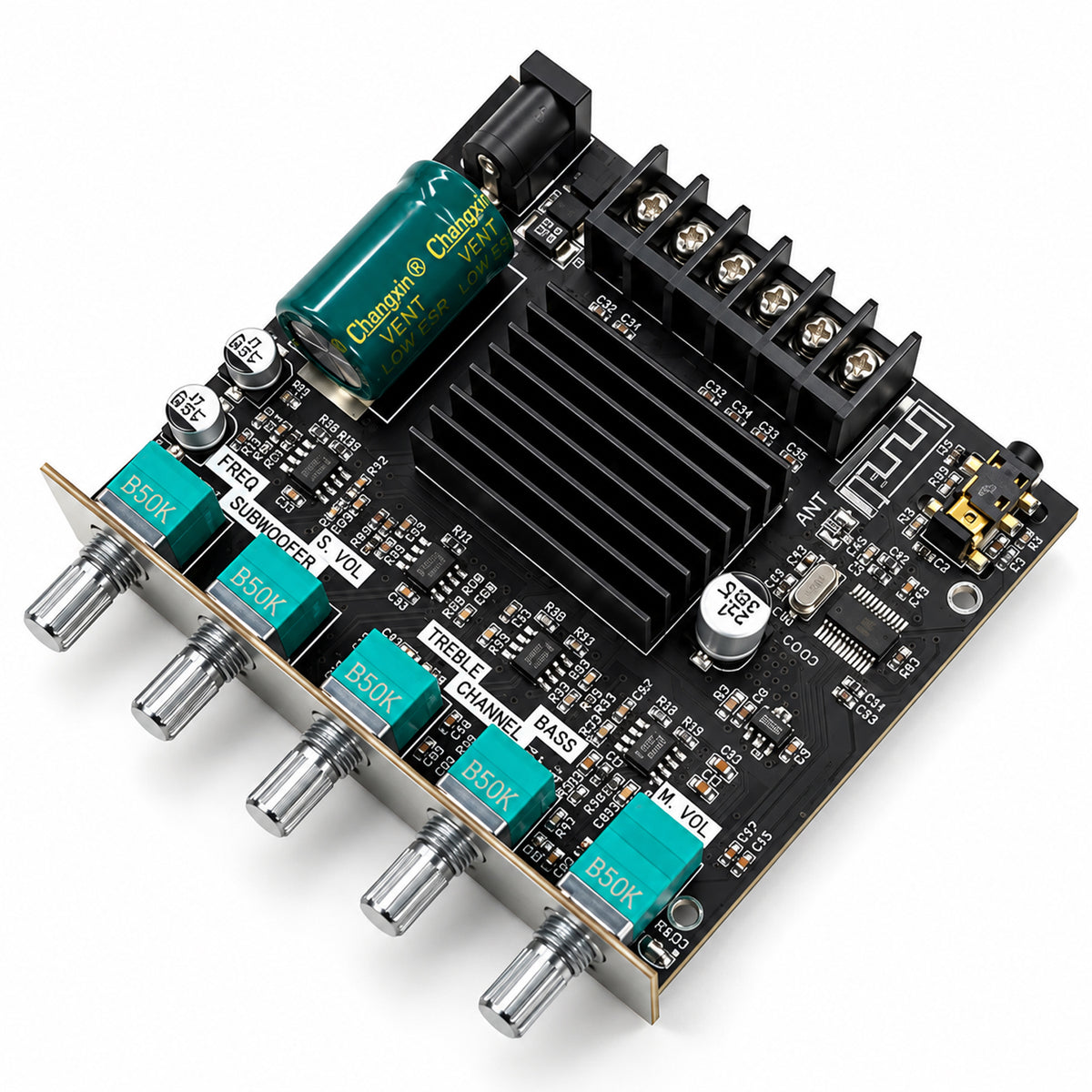 Q100H 2.1 Channel Bluetooth Audio Amplifier Board TPA3116 200W | TPA3116 | 50W×2 Stereo + 100W Subwoofer