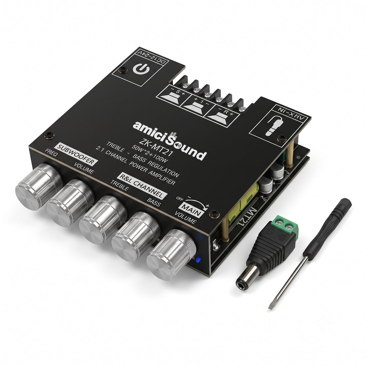 ZK-MT21 2.1 Channel Bluetooth 5.0 Audio Amplifier Board 50W x 2 + 100W