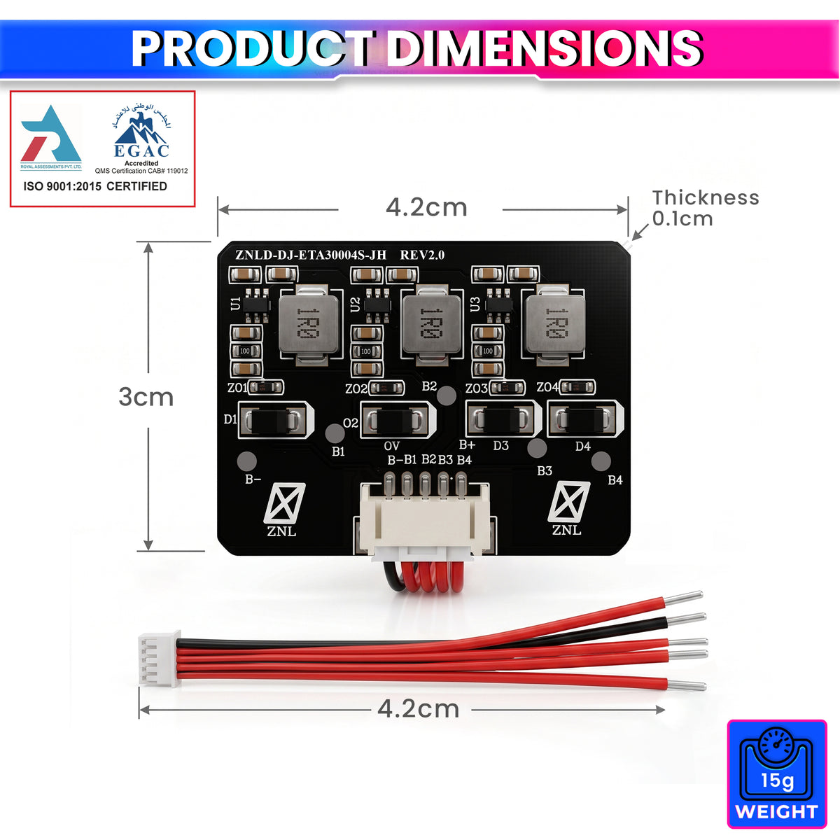 4S 2A Active Energy Balancer Board – Inductive Voltage Energy Equalization for LiFePO4 / Li-ion / Lipo / LTO Battery Packs (2.8V–4.2V)