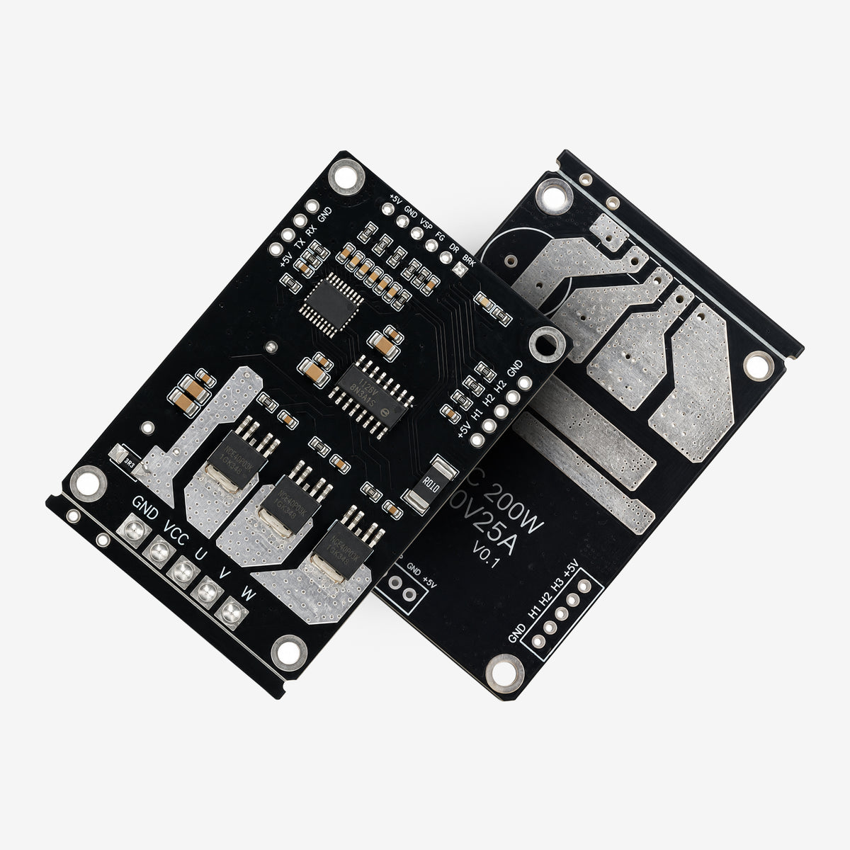 BLDC 200W 3-Phase Hall Sensor Motor Driver, 25A 5–40V DC, PWM/Analog Speed Control