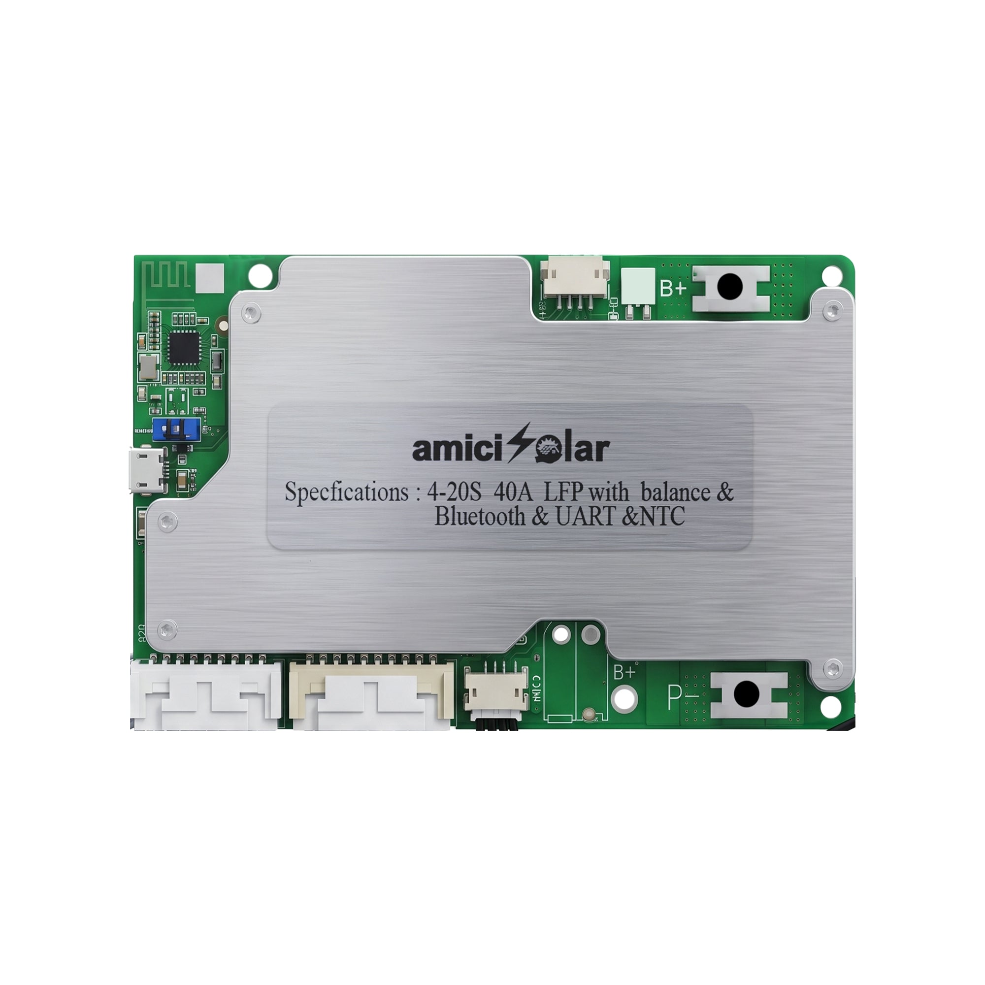 4S–20S 40A Smart BMS for LiFePO4 Battery Pack | Cell Balancing with NTC Protection
