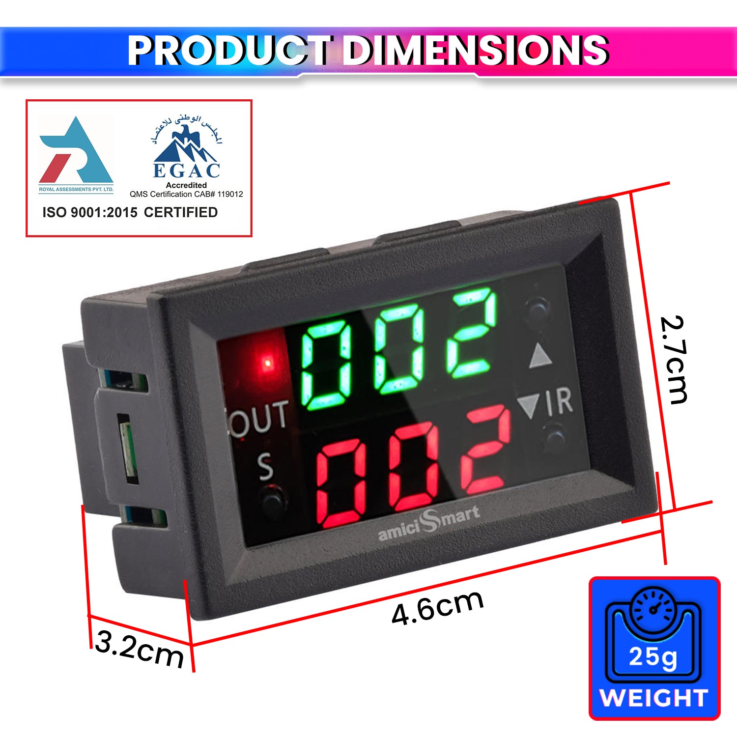 DC 12V Digital Delay Timer Relay Module | Dual Cycle ON-Off Programmable Time Control Switch