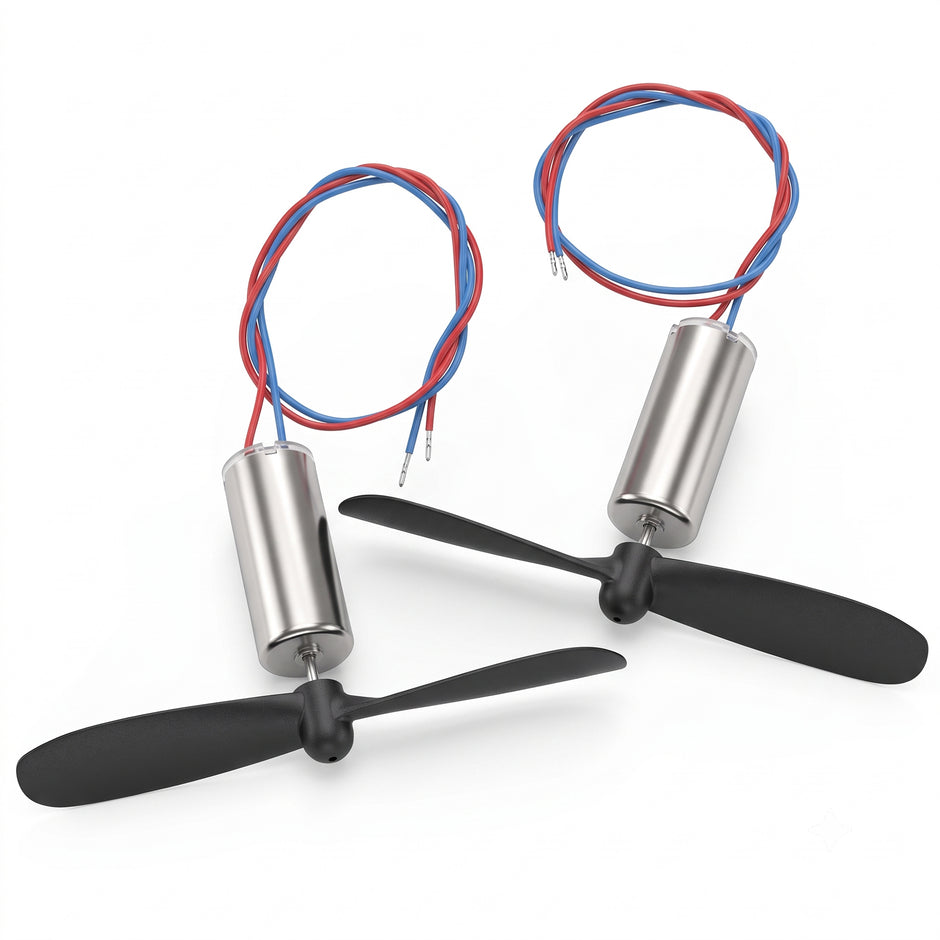 716 Coreless DC Motor 7×16mm 3.7–4.2V, Up to 55,000 RPM, 2 Motors + 2 Propellers