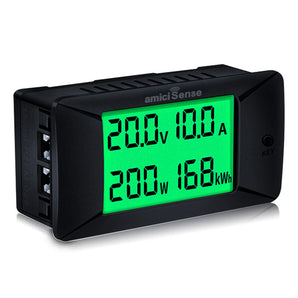 DC Energy Monitor – 300A, Bi-Directional Meter with Shunt for Voltage, Power & Monitoring