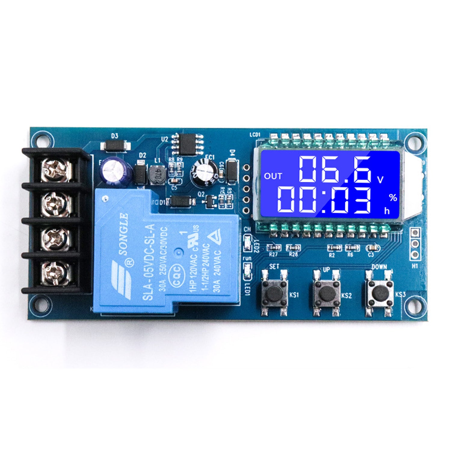 Battery Charge Control Module LCD DC 6-60V 30A Overcharge Protection ...