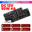 3S DC UPS Module 12V 4A, 50W Output, Battery Charging & Protection