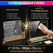 amiciVision LED Acrylic Writing Message Board 23x30cm with Wooden LED Base