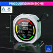 6-in-1 Air Quality Monitor with CO & O₂ Detector for Home & Outdoor Use
