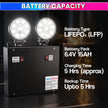 35W Industrial Emergency Light, 5-Hour Backup | 6.4V 15Ah LiFePO₄ | 2×12W LED + 18 SMD