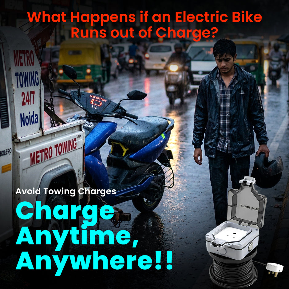 EV Charging Extension Board | 10M Heavy-Duty 3-Core 1 Sq mm Copper Cable