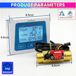 Digital Flow Meter for Water with LCD Display Real-Time Flow Rate, Temperature & Time Recording with Battery Indicator