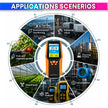DM68A Portable Oxygen O2 Gas Analyzer with Temperature & Humidity | Audible Alarm | Rechargeable