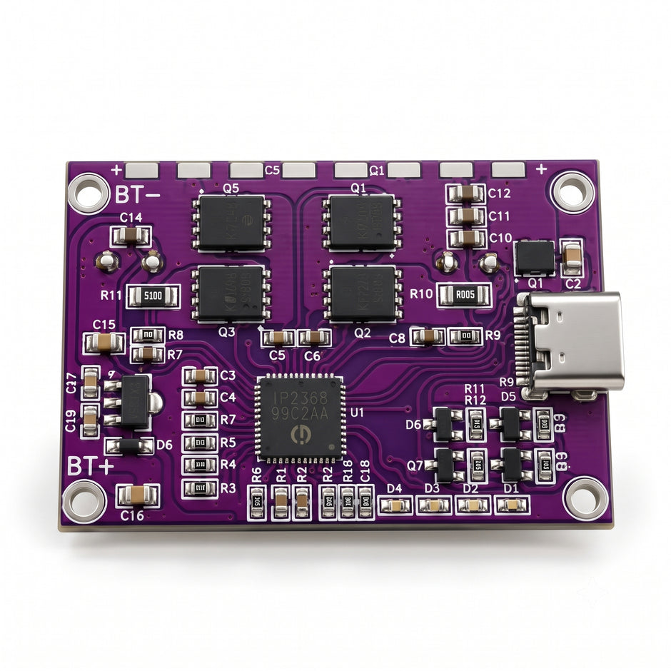 IP2368 100W Bidirectional USB-C Buck-Boost Module | 4S Li-ion/Li-Po | PD/QC Fast Charging