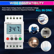 3-Phase Over/Under Voltage Protection Relay 300–500V with LCD Display
