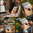 17-Key Kalimba Thumb Piano Maple + Walnut Dual-Tone Wood Wedge Bass Design Soft-Touch Keys