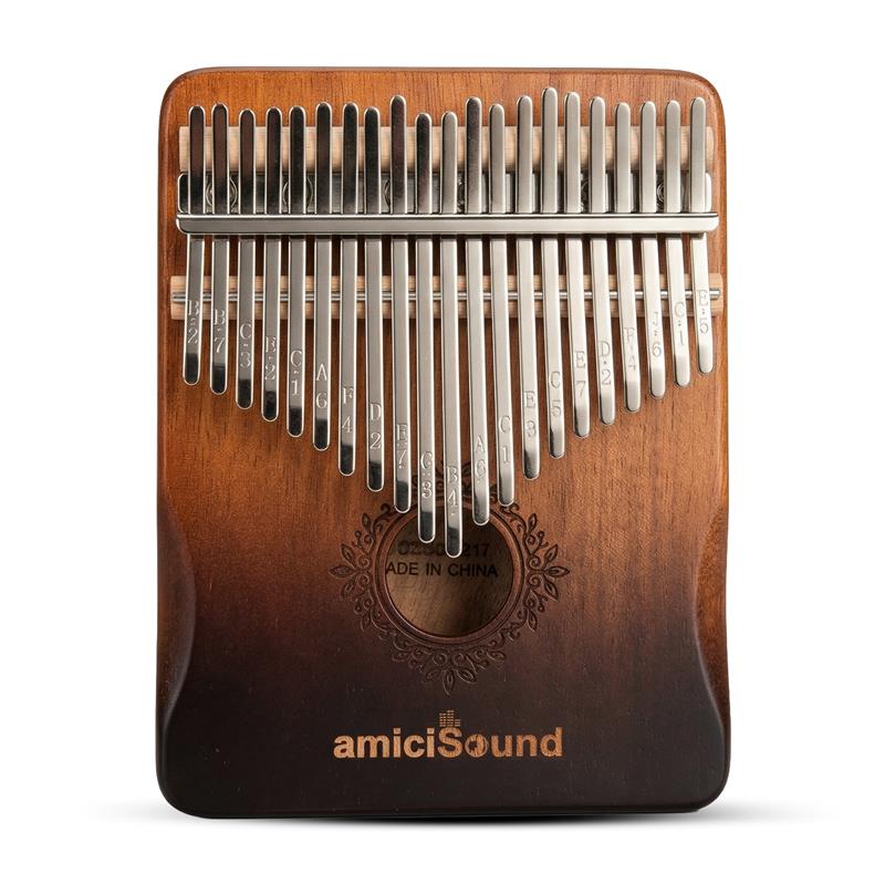 Thumb Piano, Musical Instrument Kalimba with Engraved Notes and Tuning Hammer