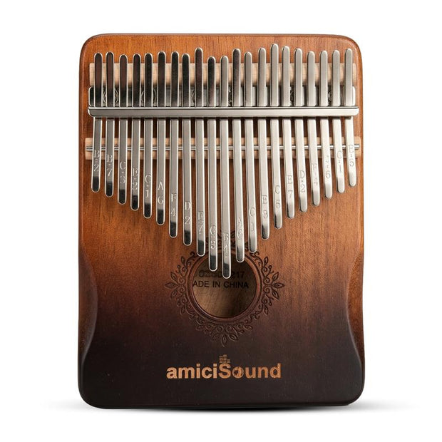 Thumb Piano, Musical Instrument Kalimba with Engraved Notes and Tuning Hammer