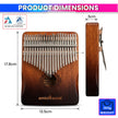 Thumb Piano, Musical Instrument Kalimba with Engraved Notes and Tuning Hammer