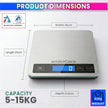 Smart Nutrition Kitchen Scale with AiFresh App | Digital Food Scale, 1g Precision, 15kg Capacity | Calorie & Macro Tracker