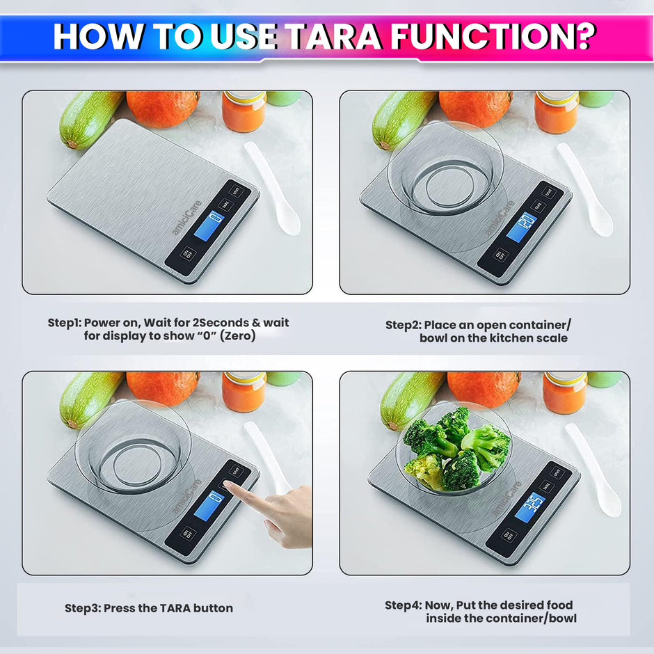 Smart Nutrition Kitchen Scale with AiFresh App | Digital Food Scale, 1g Precision, 15kg Capacity | Calorie & Macro Tracker