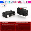 Pack of 10 Micro Limit Switches 5A 250V AC, 3-Pin SPDT (1NO + 1NC) Compact Black Limit Switch