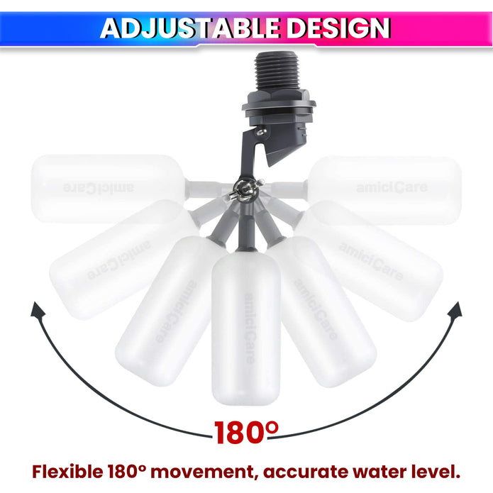 1/2 Inch Float Ball Valve with Adjustable Arm – Automatic Water Level Controller