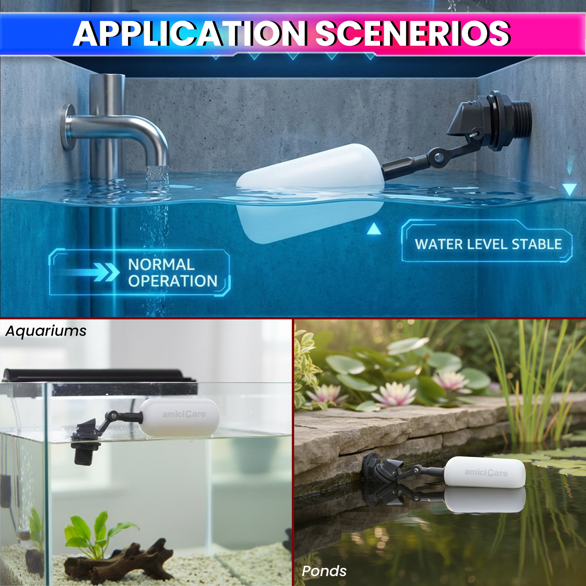 1/2 Inch Float Ball Valve with Adjustable Arm – Automatic Water Level Controller