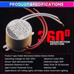 220V 35W Microwave Radar Motion Sensor Switch , 10 Lux Daylight Sensor for Automatic LED Ceiling Lights